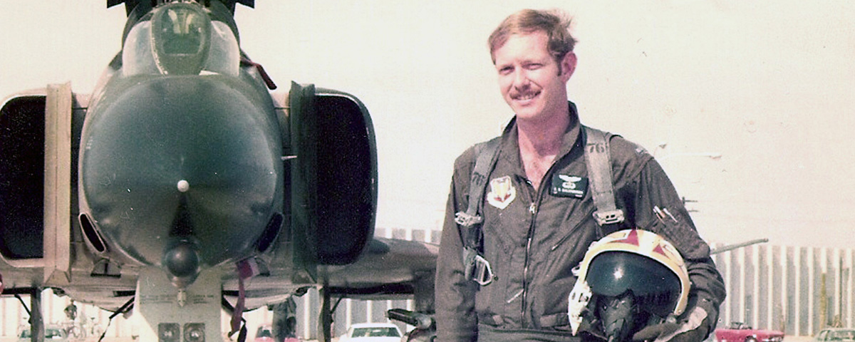Standing in front of an F-4 jet fighter during my service in the Air Force during the mid-70's.